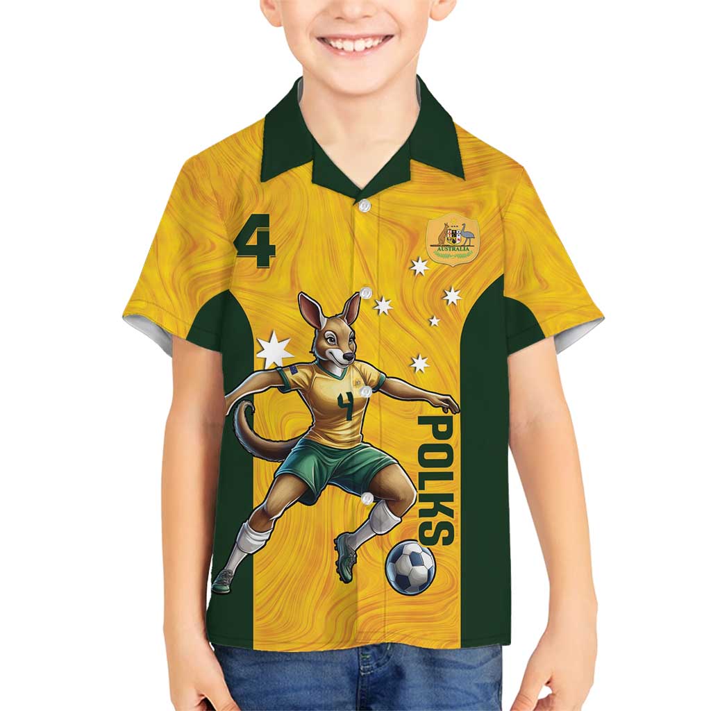 Polkinghorne Australia Matildas Family Matching Long Sleeve Bodycon Dress and Hawaiian Shirt 2024 Thank You Polks