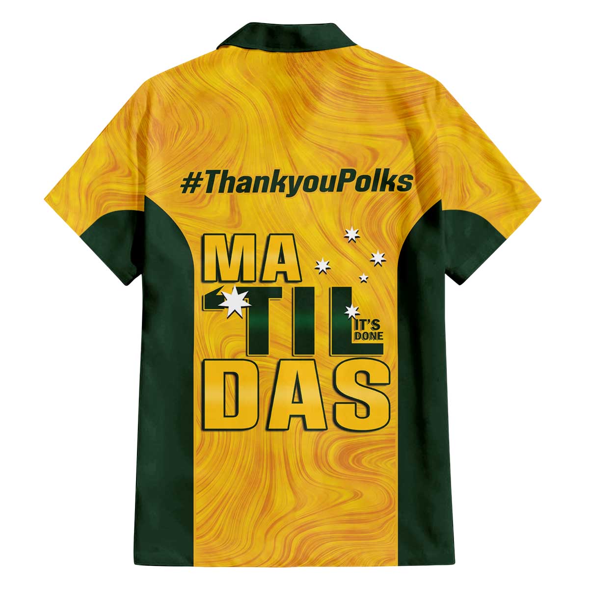 Polkinghorne Australia Matildas Family Matching Off The Shoulder Long Sleeve Dress and Hawaiian Shirt 2024 Thank You Polks