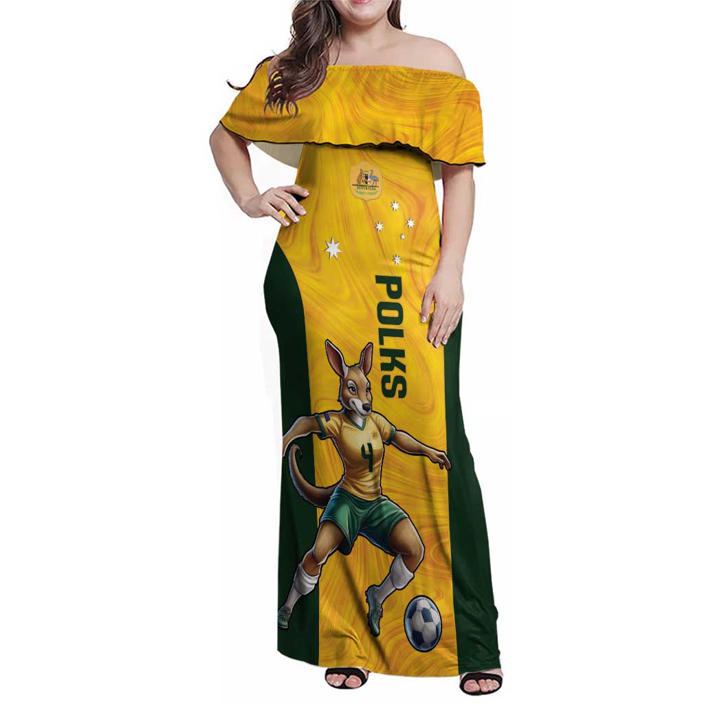 Polkinghorne Australia Matildas Family Matching Off Shoulder Maxi Dress and Hawaiian Shirt 2024 Thank You Polks