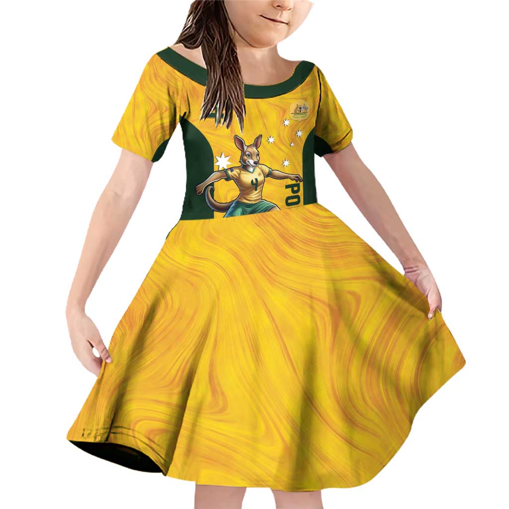 Polkinghorne Australia Matildas Family Matching Off Shoulder Short Dress and Hawaiian Shirt 2024 Thank You Polks