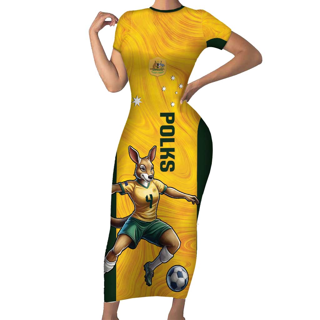 Polkinghorne Australia Matildas Family Matching Short Sleeve Bodycon Dress and Hawaiian Shirt 2024 Thank You Polks