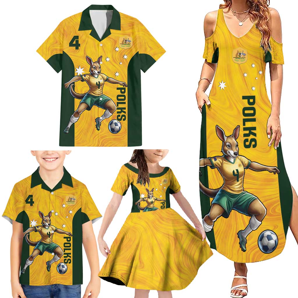 Polkinghorne Australia Matildas Family Matching Summer Maxi Dress and Hawaiian Shirt 2024 Thank You Polks