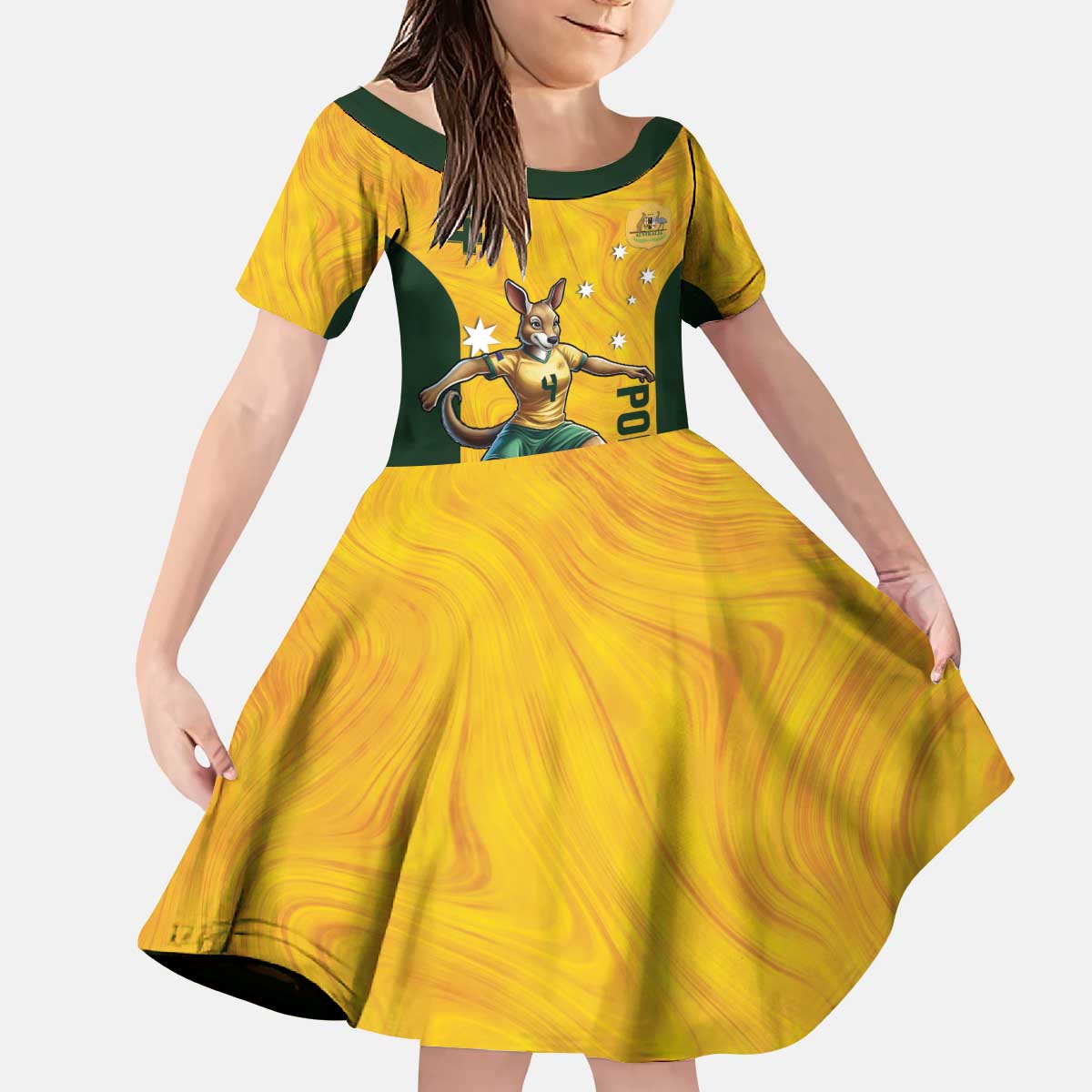 Polkinghorne Australia Matildas Kid Short Sleeve Dress 2024 Thank You Polks - Vibe Hoodie Shop