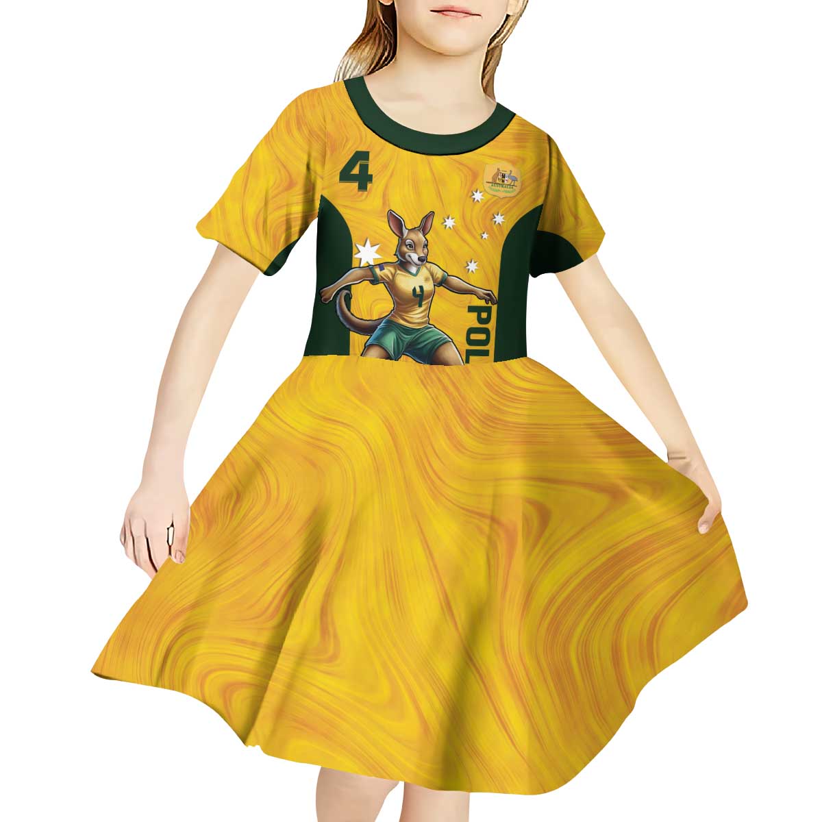 Polkinghorne Australia Matildas Kid Short Sleeve Dress 2024 Thank You Polks - Vibe Hoodie Shop