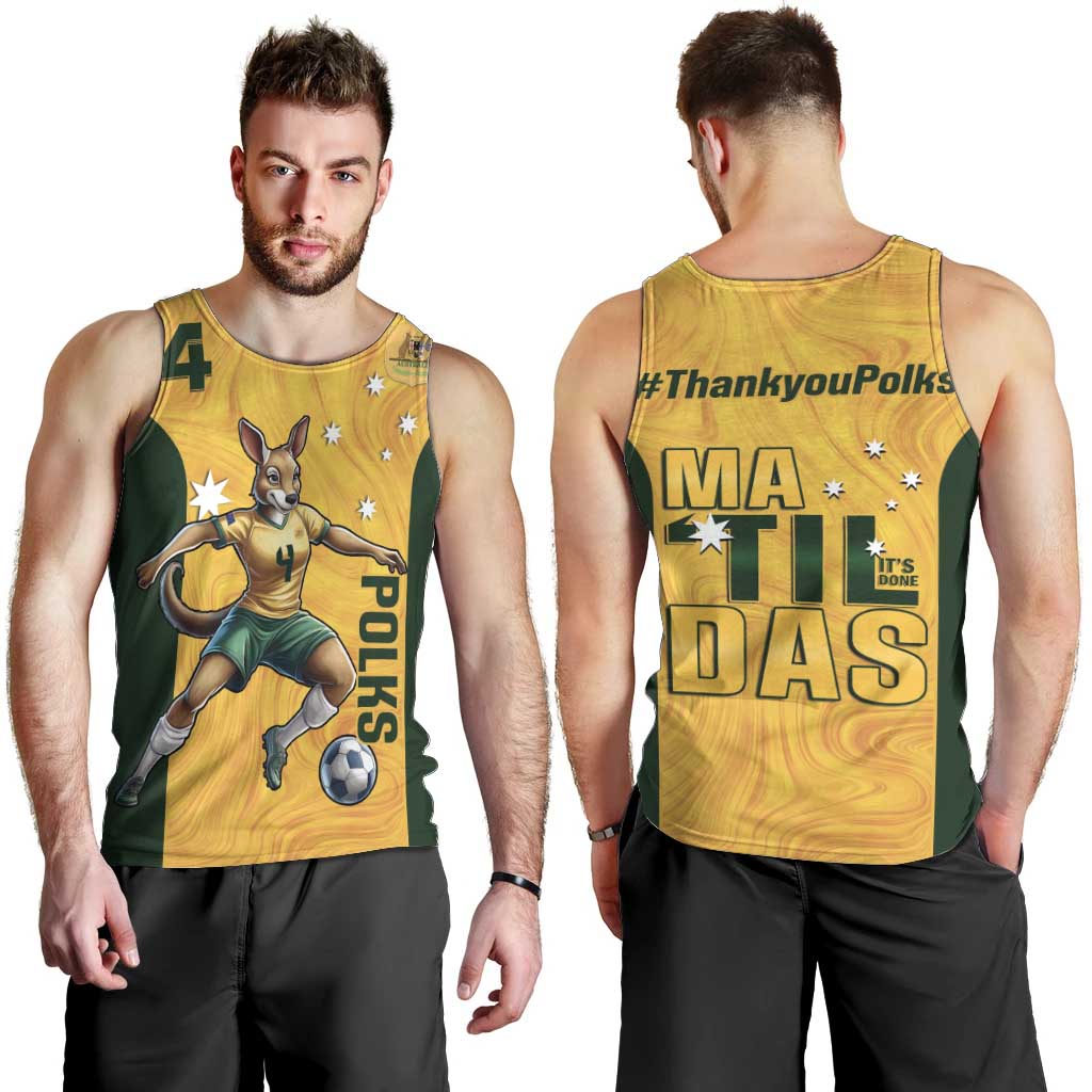 Polkinghorne Australia Matildas Men Tank Top 2024 Thank You Polks - Vibe Hoodie Shop