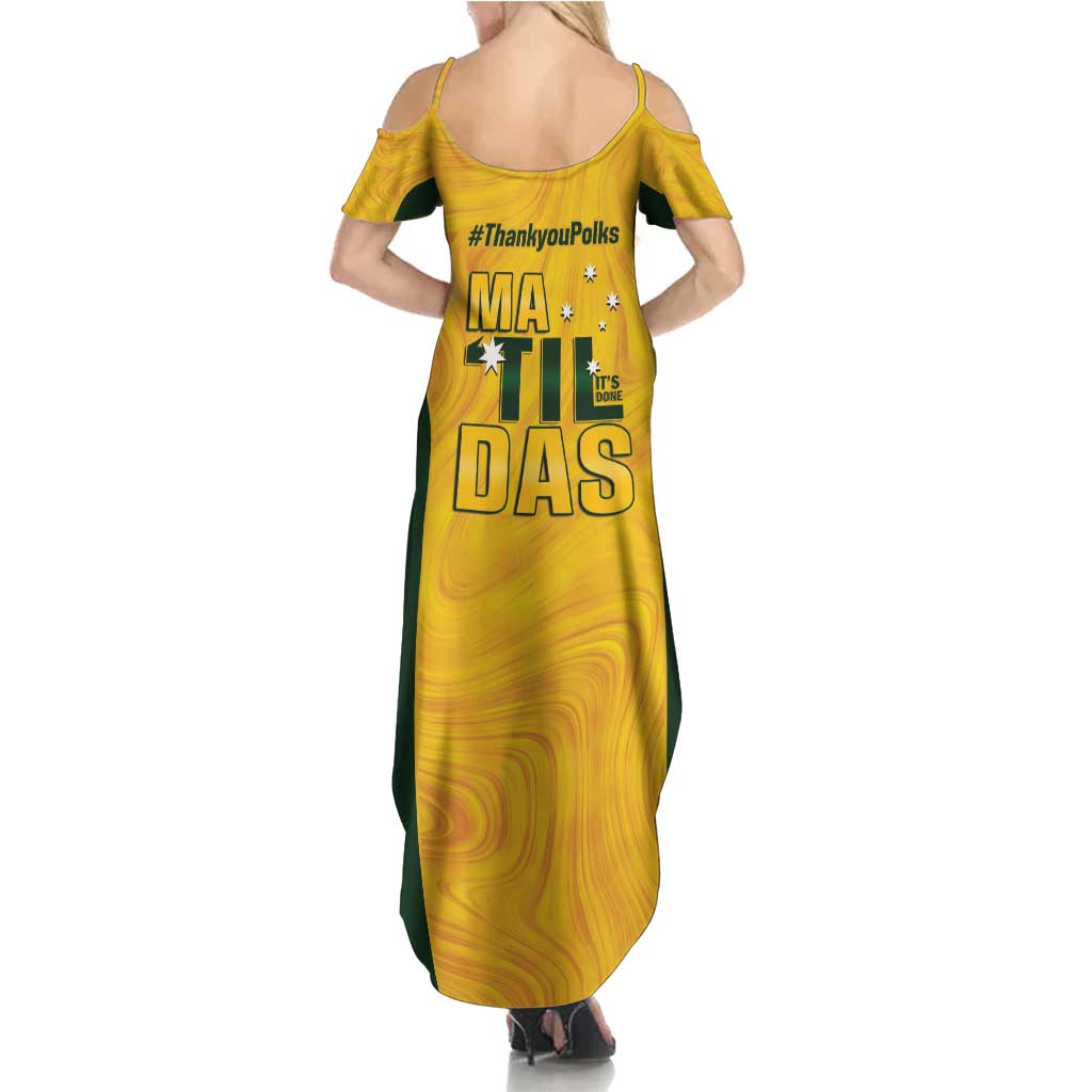 Polkinghorne Australia Matildas Summer Maxi Dress 2024 Thank You Polks