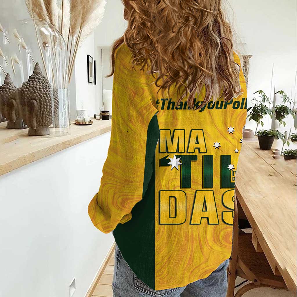 Polkinghorne Australia Matildas Women Casual Shirt 2024 Thank You Polks - Vibe Hoodie Shop