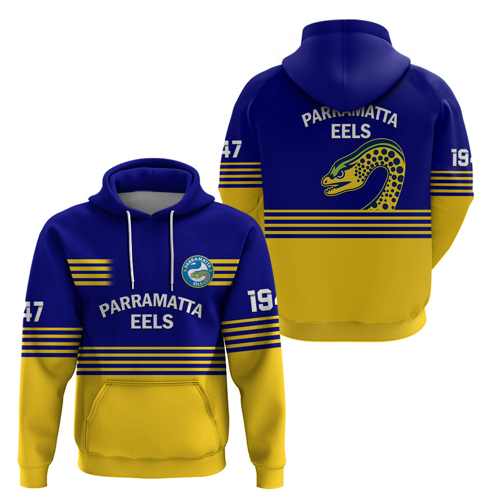Eels Rugby Hoodie Parramatta 1947 Dynamic Blue - Vibe Hoodie Shop