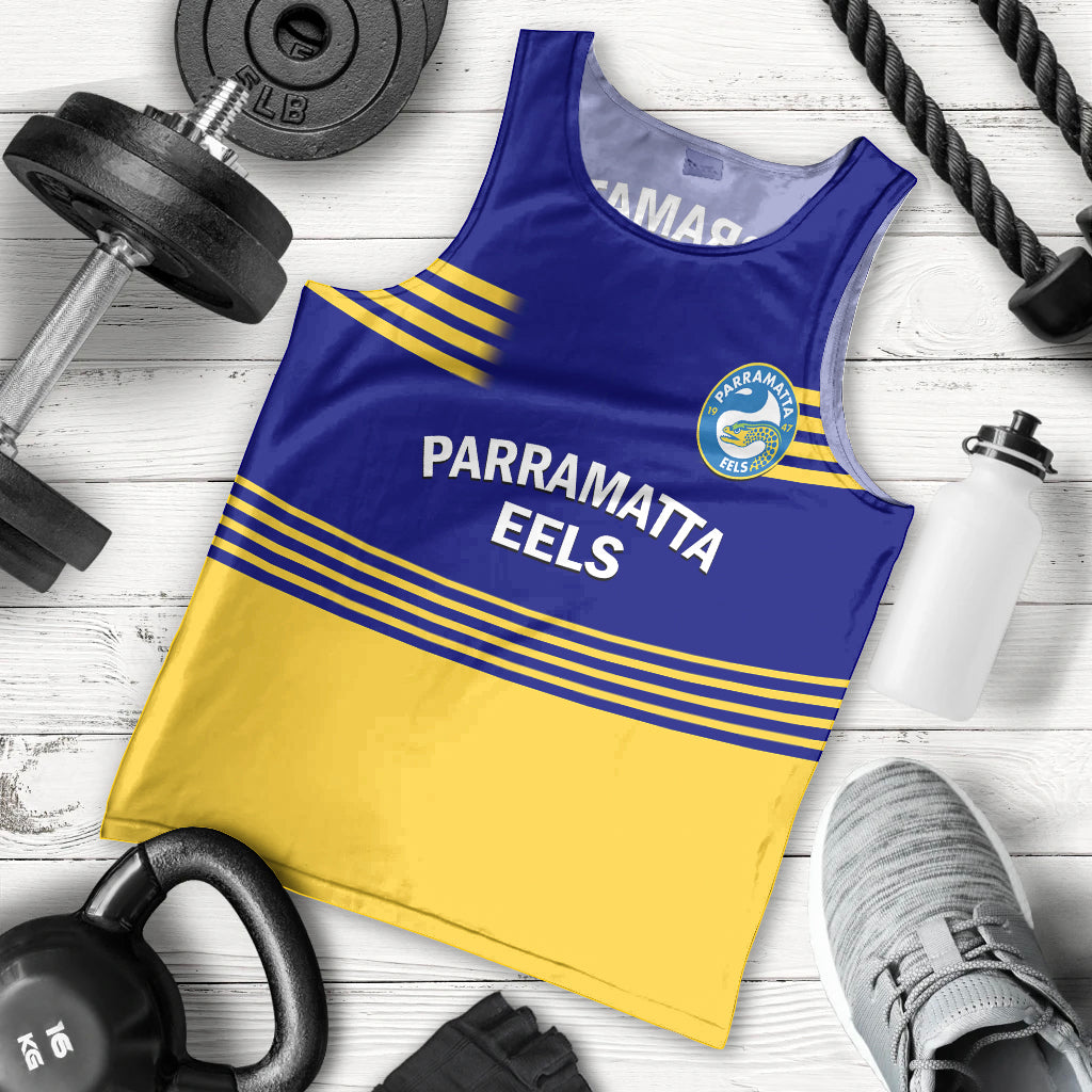 Eels Rugby Men Tank Top Parramatta 1947 Dynamic Blue - Vibe Hoodie Shop