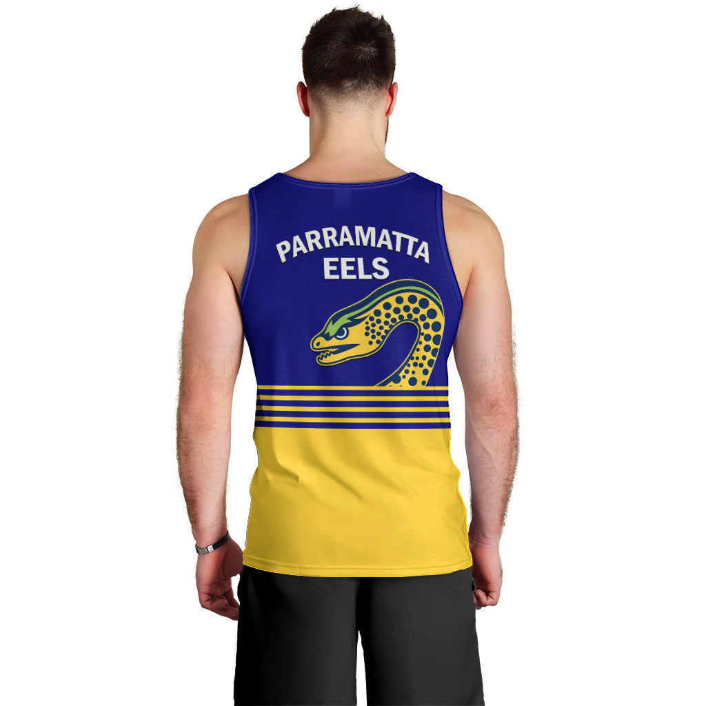 Eels Rugby Men Tank Top Parramatta 1947 Dynamic Blue - Vibe Hoodie Shop
