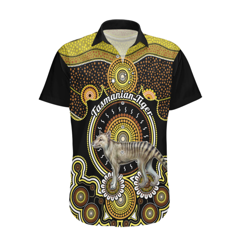 Personalised Australian Astrology Hawaiian Shirt Aboriginal Tasmanian Tiger Zodiac Sign - Vibe Hoodie Shop