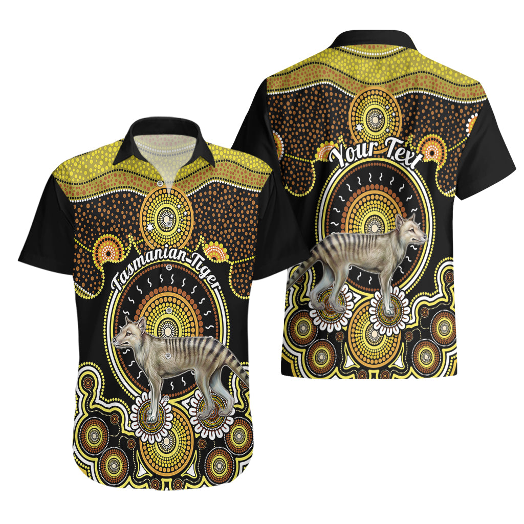 Personalised Australian Astrology Hawaiian Shirt Aboriginal Tasmanian Tiger Zodiac Sign - Vibe Hoodie Shop