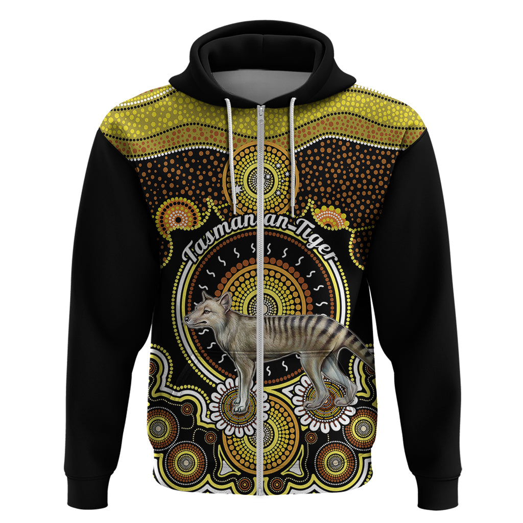 Personalised Australian Astrology Hoodie Aboriginal Tasmanian Tiger Zodiac Sign - Vibe Hoodie Shop