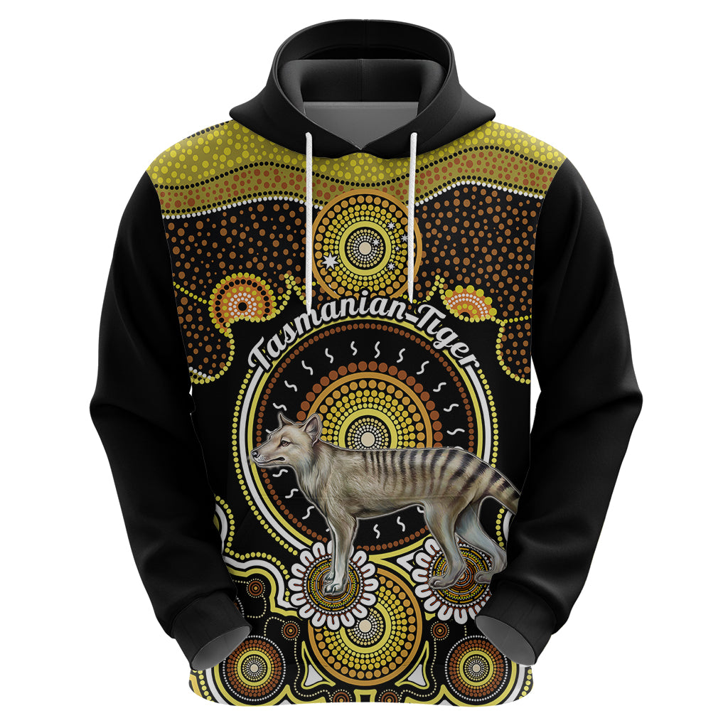 Personalised Australian Astrology Hoodie Aboriginal Tasmanian Tiger Zodiac Sign - Vibe Hoodie Shop