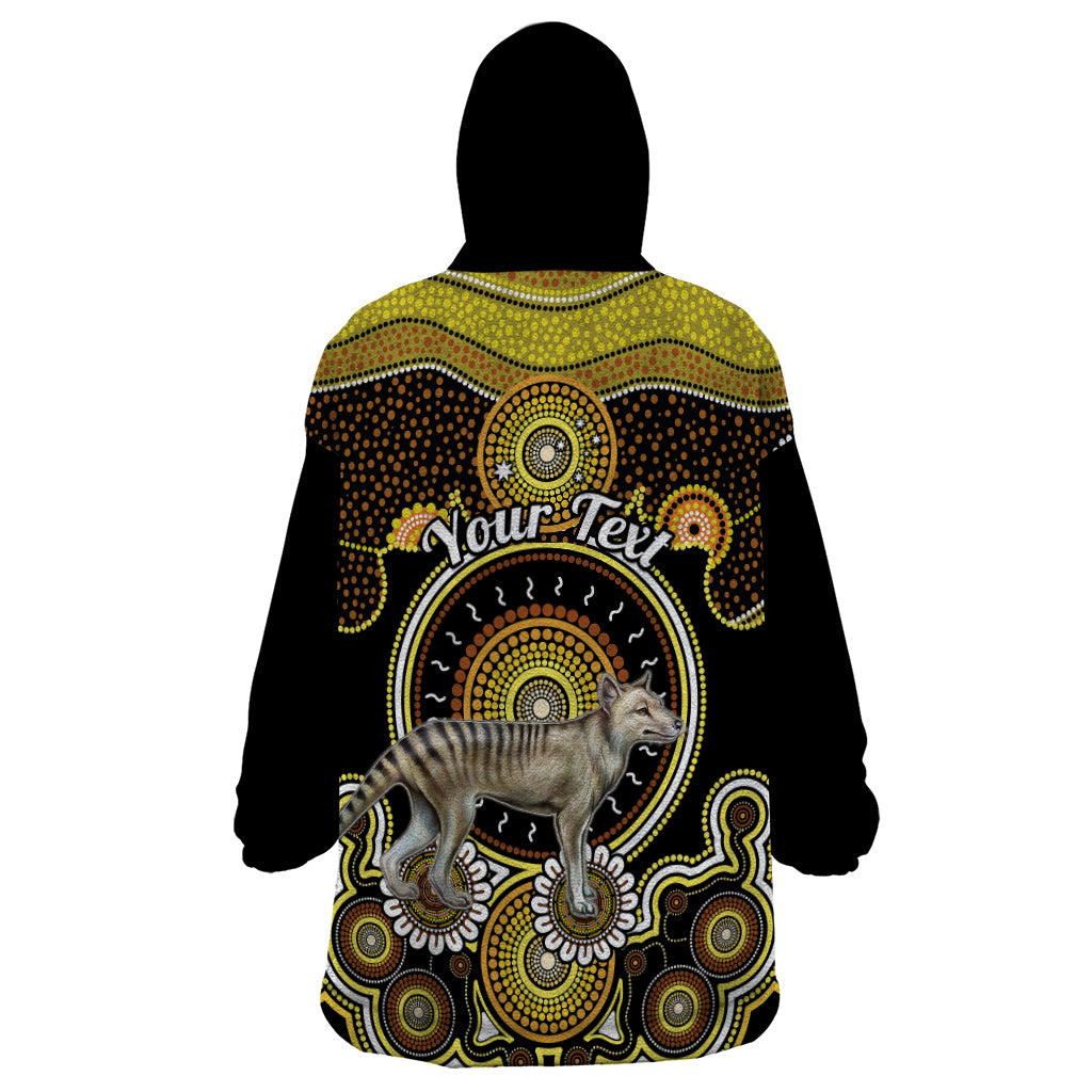 Personalised Australian Astrology Wearable Blanket Hoodie Aboriginal Tasmanian Tiger Zodiac Sign - Vibe Hoodie Shop