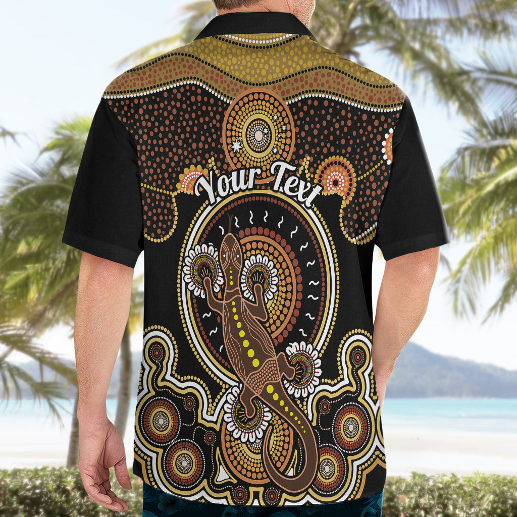 Personalised Australian Astrology Hawaiian Shirt Aboriginal Goanna Zodiac Sign - Vibe Hoodie Shop