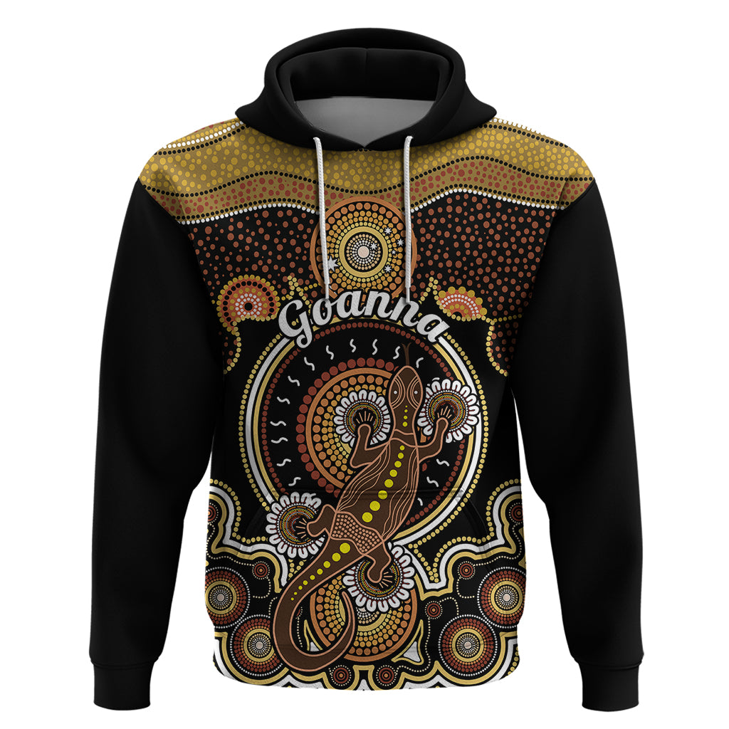 Personalised Australian Astrology Hoodie Aboriginal Goanna Zodiac Sign - Vibe Hoodie Shop