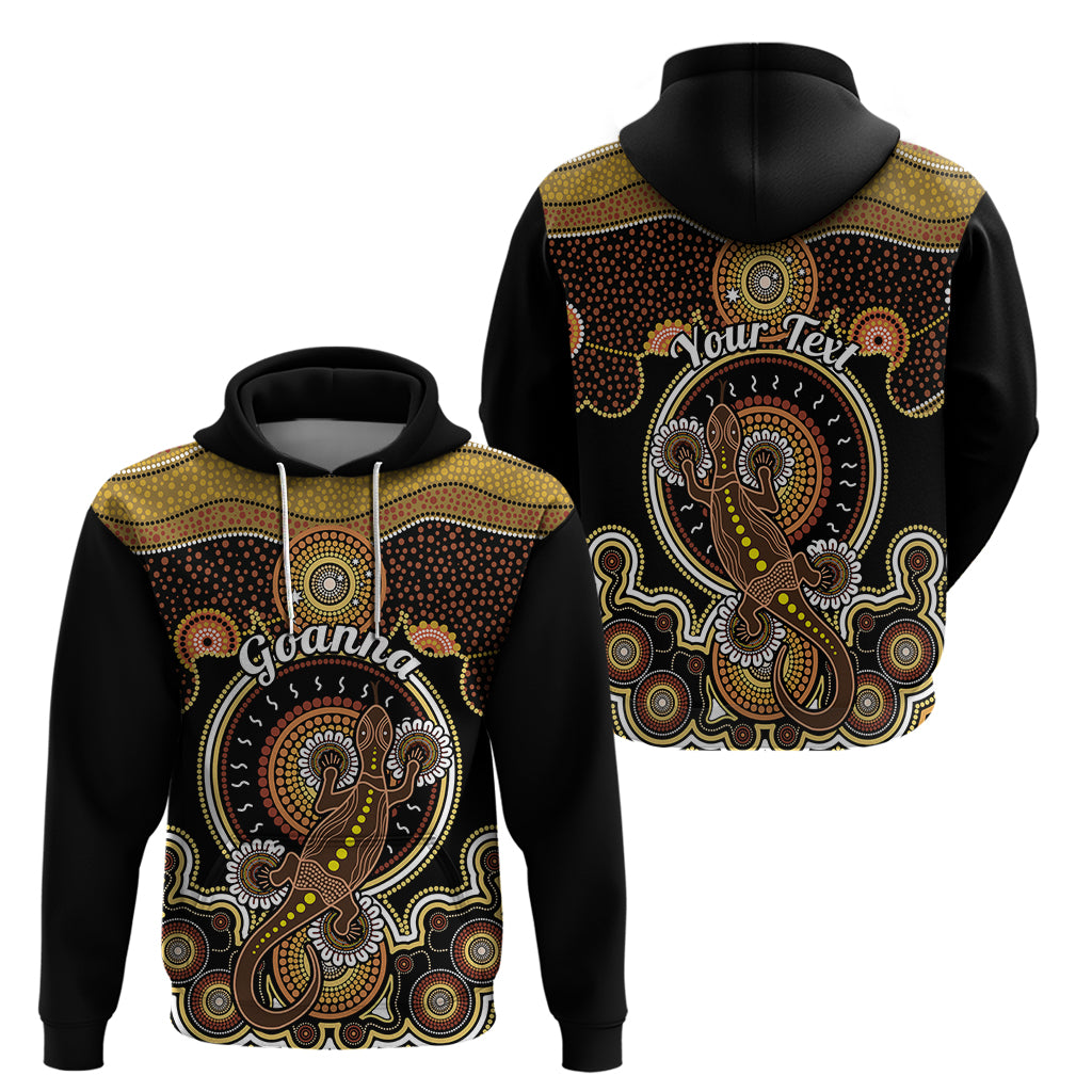 Personalised Australian Astrology Hoodie Aboriginal Goanna Zodiac Sign - Vibe Hoodie Shop
