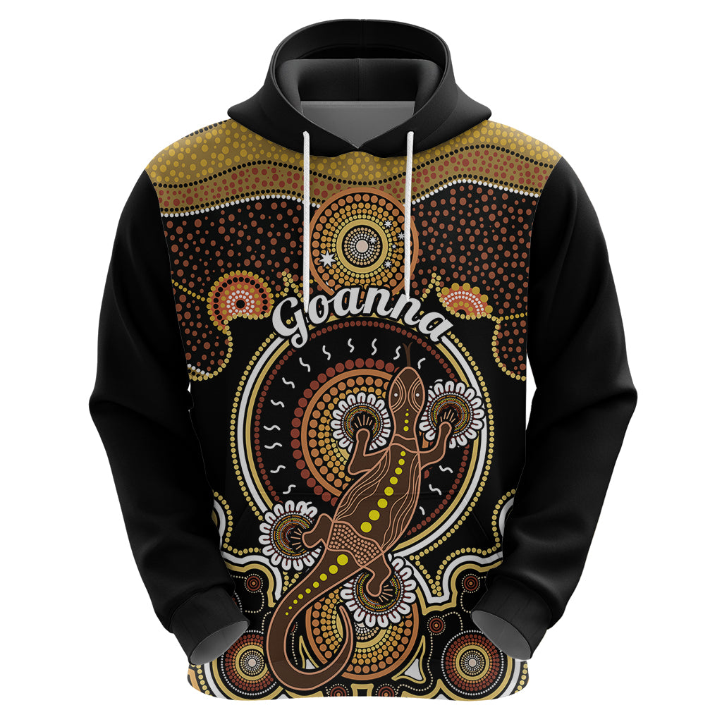 Personalised Australian Astrology Hoodie Aboriginal Goanna Zodiac Sign - Vibe Hoodie Shop