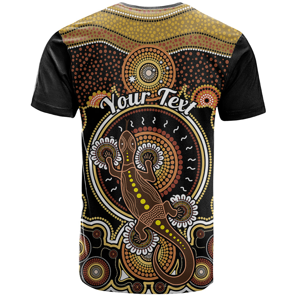 Personalised Australian Astrology T Shirt Aboriginal Goanna Zodiac Sign - Vibe Hoodie Shop