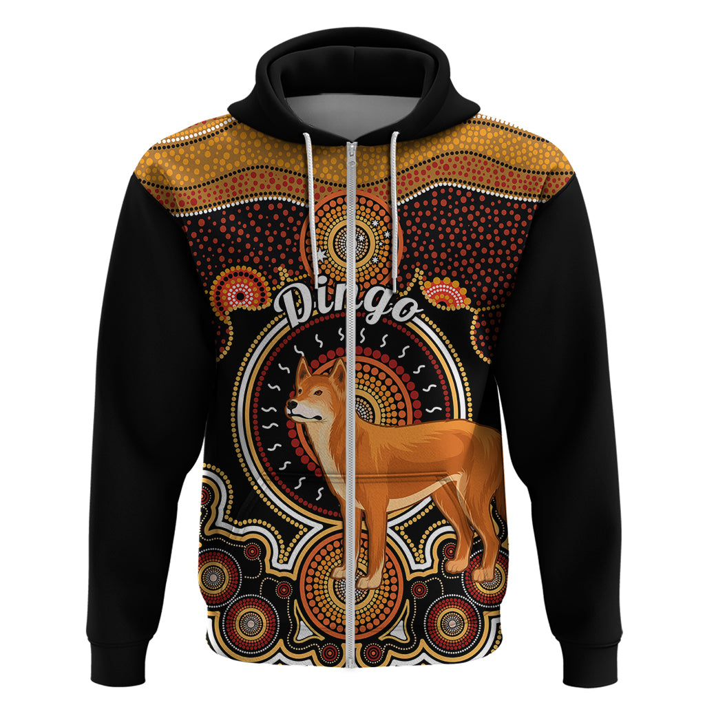 Personalised Australian Astrology Hoodie Aboriginal Dingo Zodiac Sign - Vibe Hoodie Shop