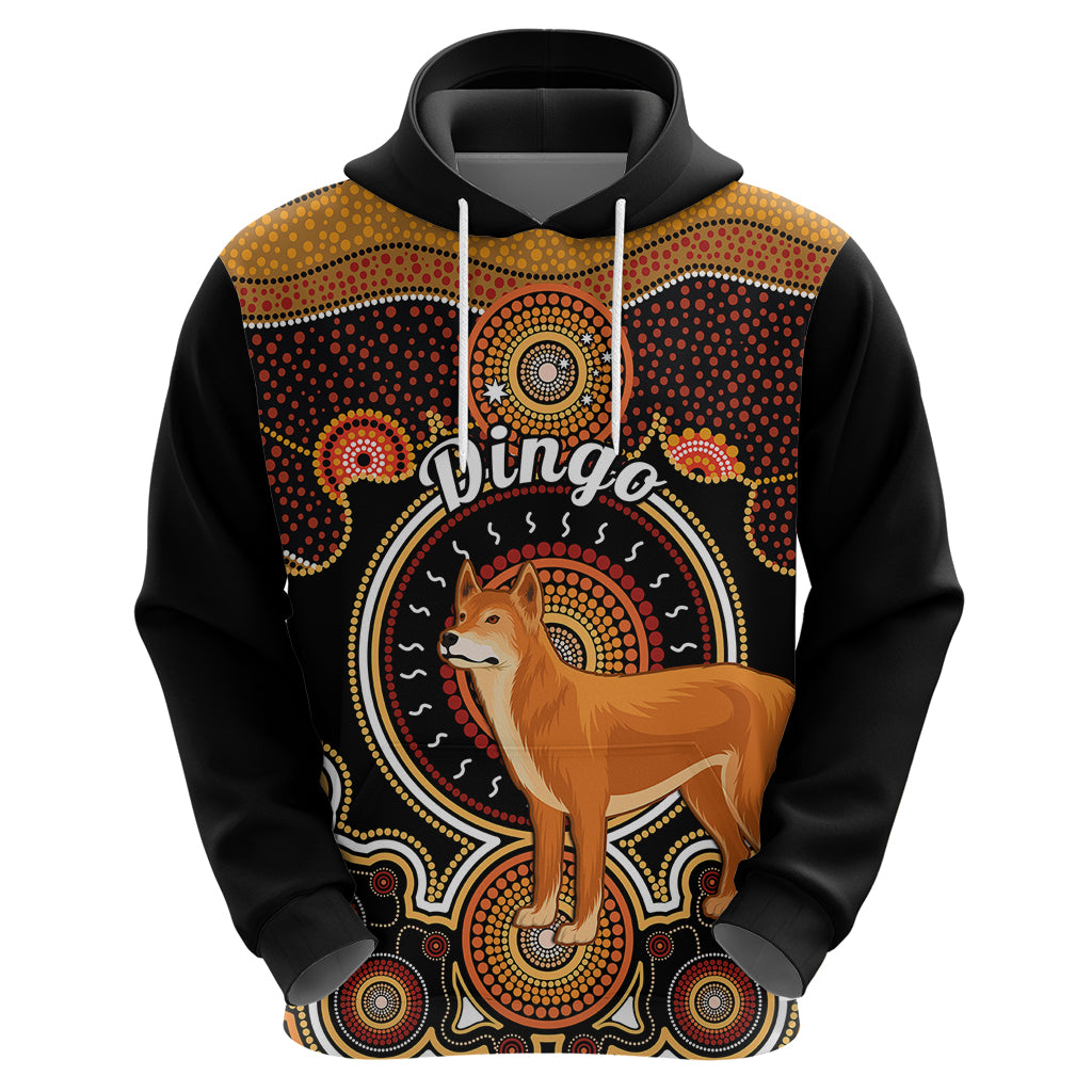 Personalised Australian Astrology Hoodie Aboriginal Dingo Zodiac Sign - Vibe Hoodie Shop