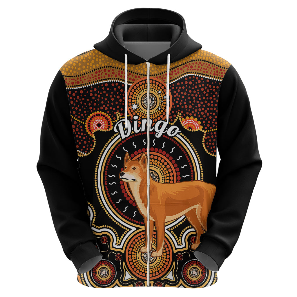 Personalised Australian Astrology Hoodie Aboriginal Dingo Zodiac Sign - Vibe Hoodie Shop