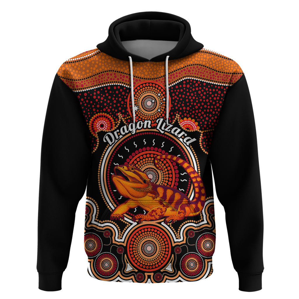 Personalised Australian Astrology Hoodie Aboriginal Dragon Lizard Zodiac Sign - Vibe Hoodie Shop