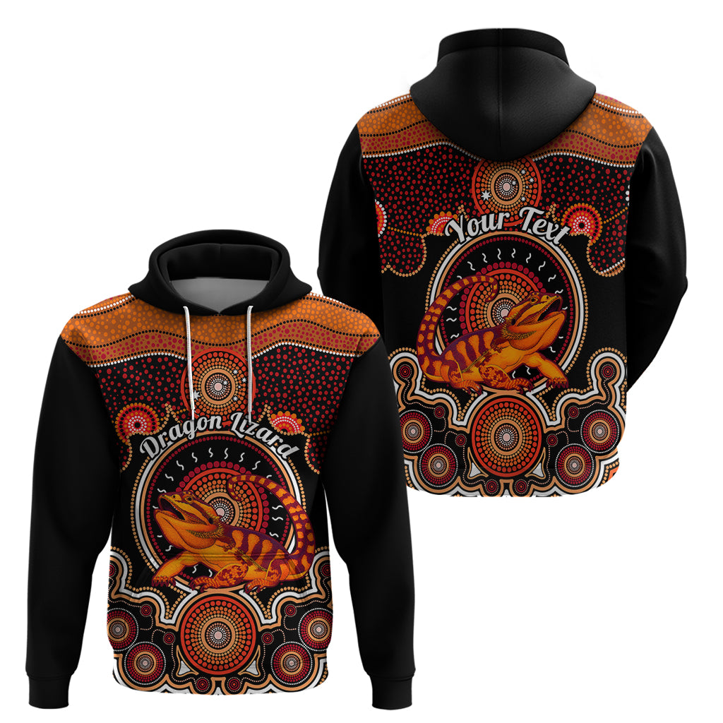 Personalised Australian Astrology Hoodie Aboriginal Dragon Lizard Zodiac Sign - Vibe Hoodie Shop