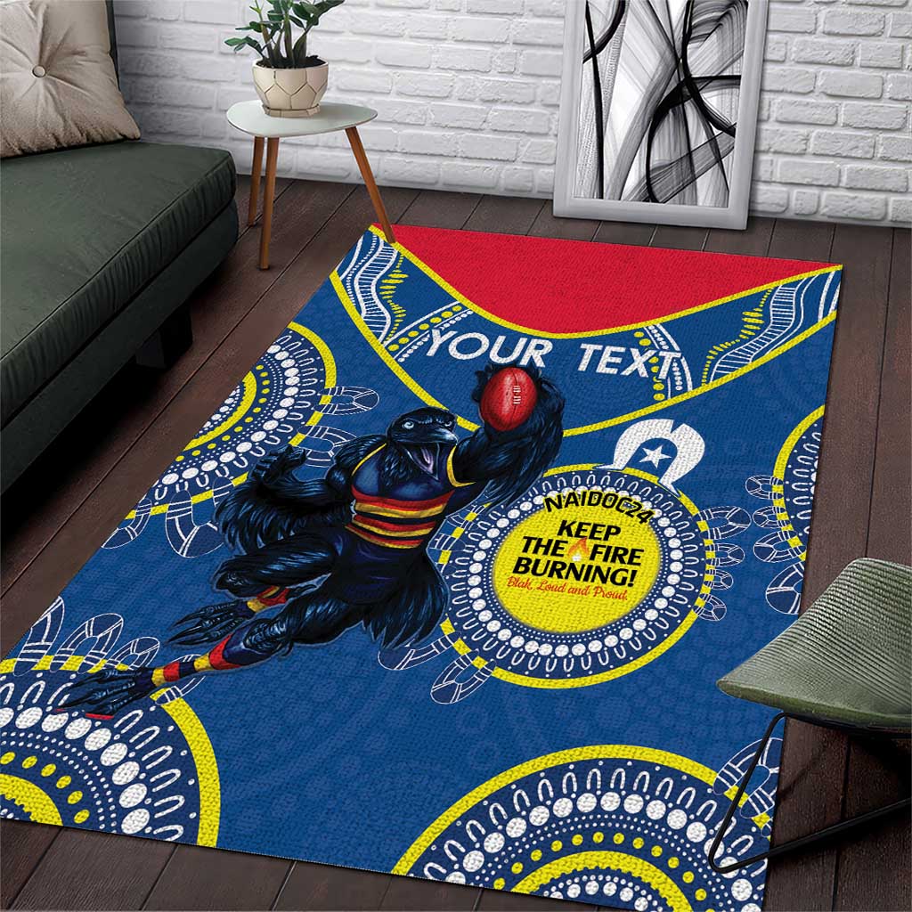 Custom AFL Crows NAIDOC Week Area Rug Keep The Fire Burning Indigenous Art - Vibe Hoodie Shop