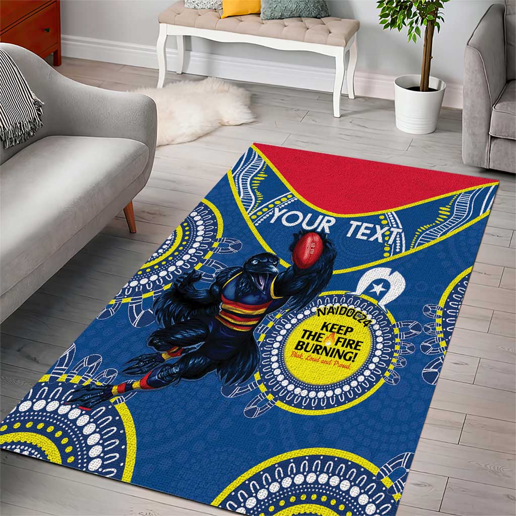 Custom AFL Crows NAIDOC Week Area Rug Keep The Fire Burning Indigenous Art - Vibe Hoodie Shop