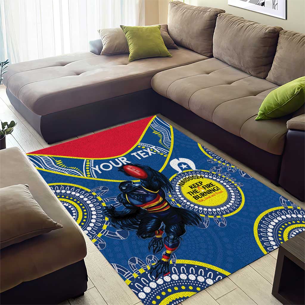 Custom AFL Crows NAIDOC Week Area Rug Keep The Fire Burning Indigenous Art - Vibe Hoodie Shop