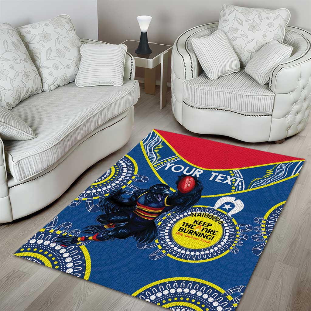 Custom AFL Crows NAIDOC Week Area Rug Keep The Fire Burning Indigenous Art - Vibe Hoodie Shop