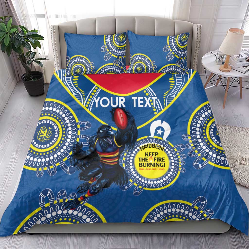 Custom AFL Crows NAIDOC Week Bedding Set Keep The Fire Burning Indigenous Art - Vibe Hoodie Shop