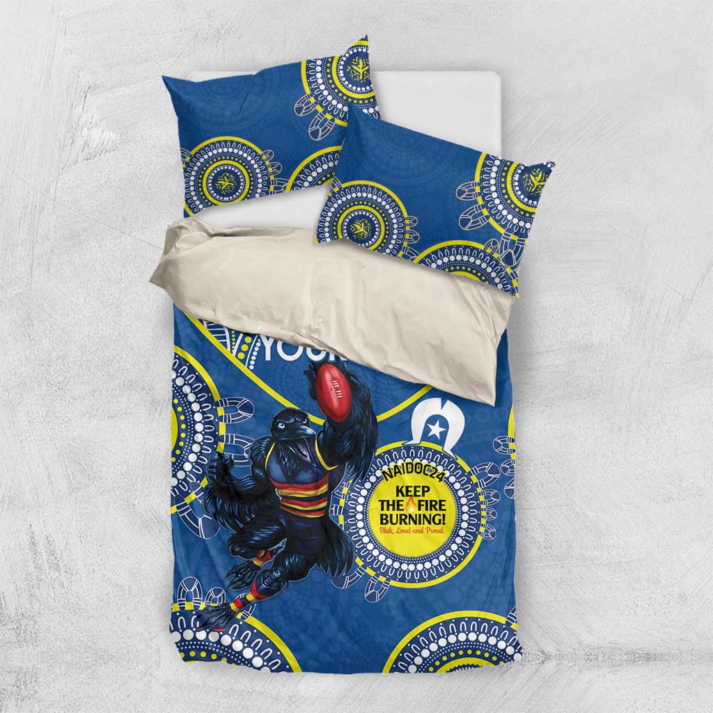 Custom AFL Crows NAIDOC Week Bedding Set Keep The Fire Burning Indigenous Art - Vibe Hoodie Shop