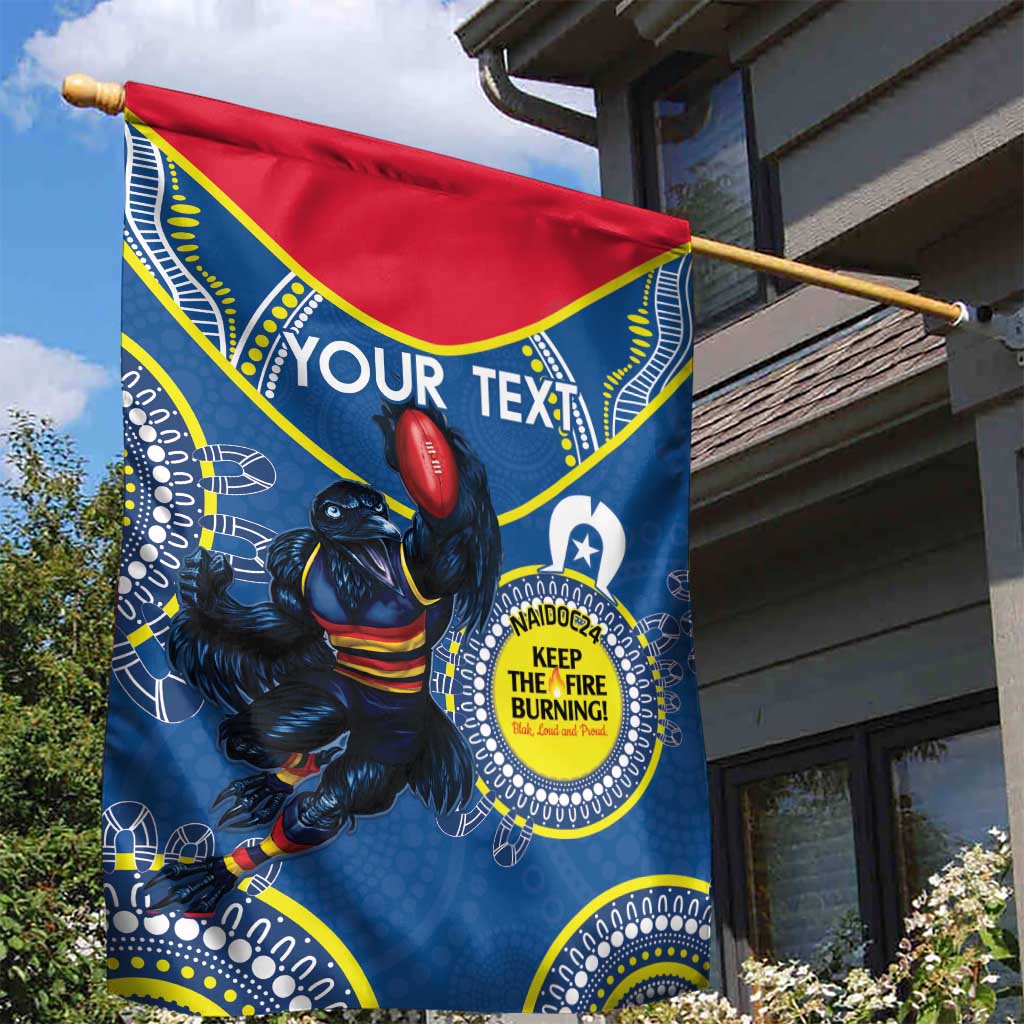 Custom AFL Crows NAIDOC Week Garden Flag Keep The Fire Burning Indigenous Art - Vibe Hoodie Shop