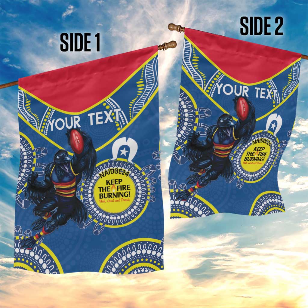 Custom AFL Crows NAIDOC Week Garden Flag Keep The Fire Burning Indigenous Art - Vibe Hoodie Shop