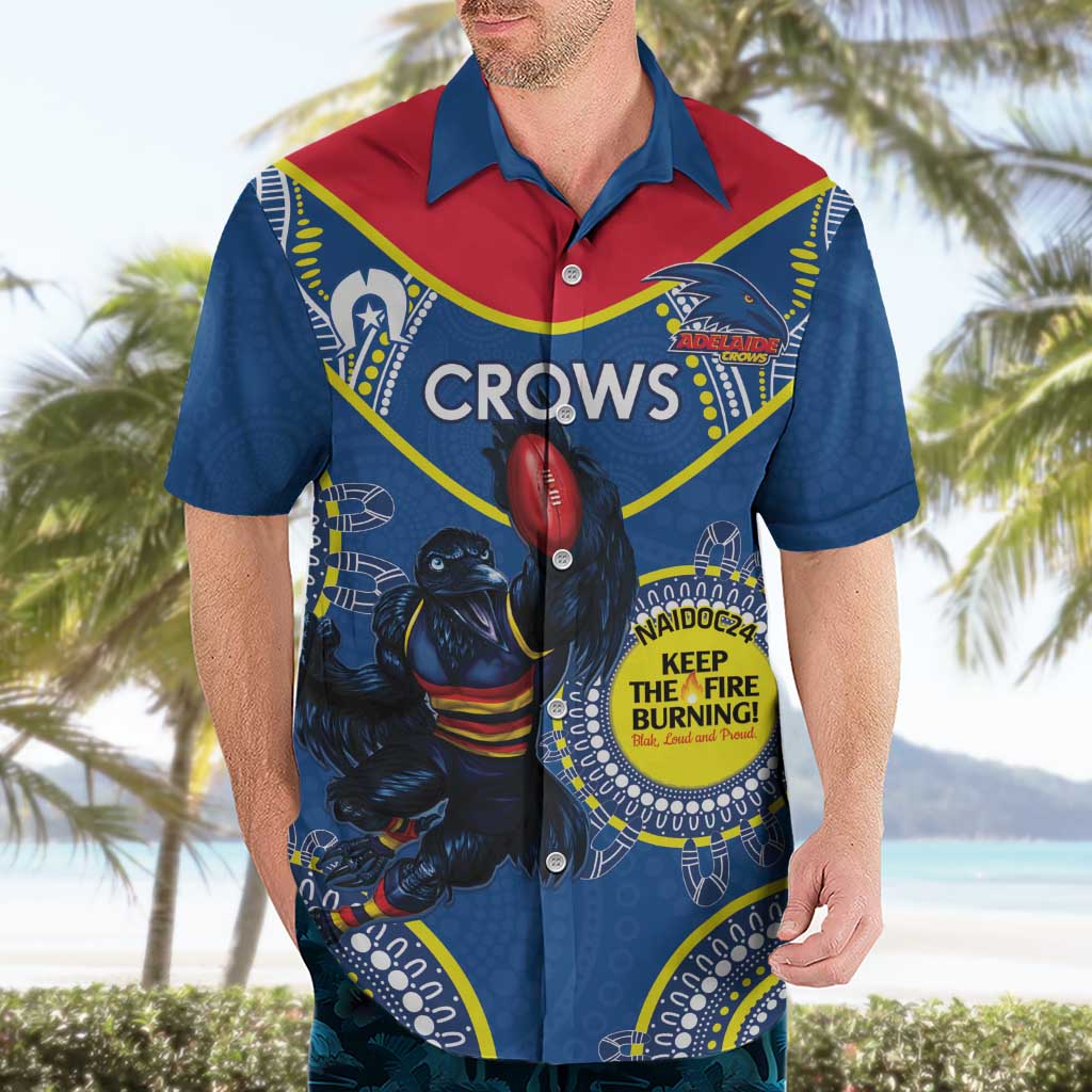 Custom AFL Crows NAIDOC Week Hawaiian Shirt Keep The Fire Burning Indigenous Art - Vibe Hoodie Shop