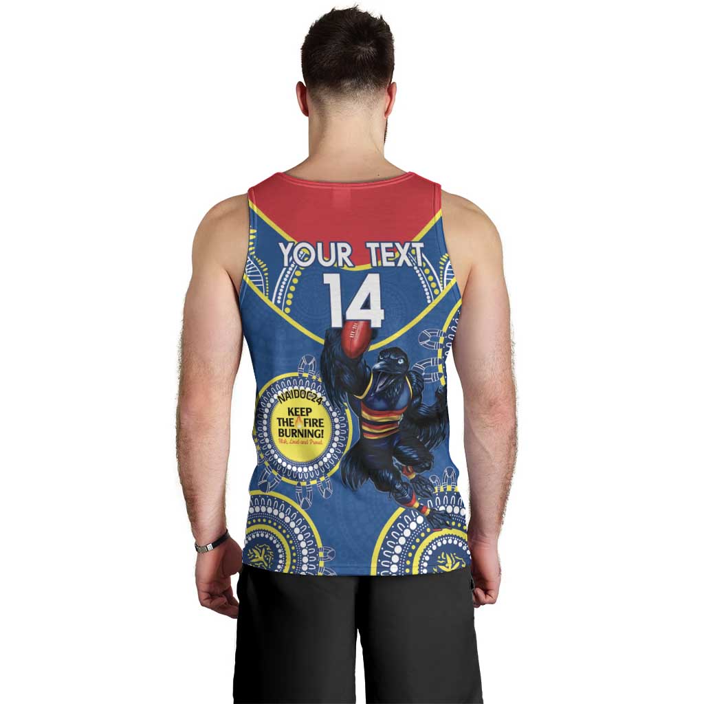 Custom AFL Crows NAIDOC Week Men Tank Top Keep The Fire Burning Indigenous Art - Vibe Hoodie Shop
