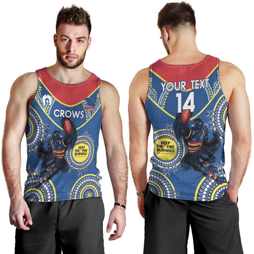 Custom AFL Crows NAIDOC Week Men Tank Top Keep The Fire Burning Indigenous Art - Vibe Hoodie Shop