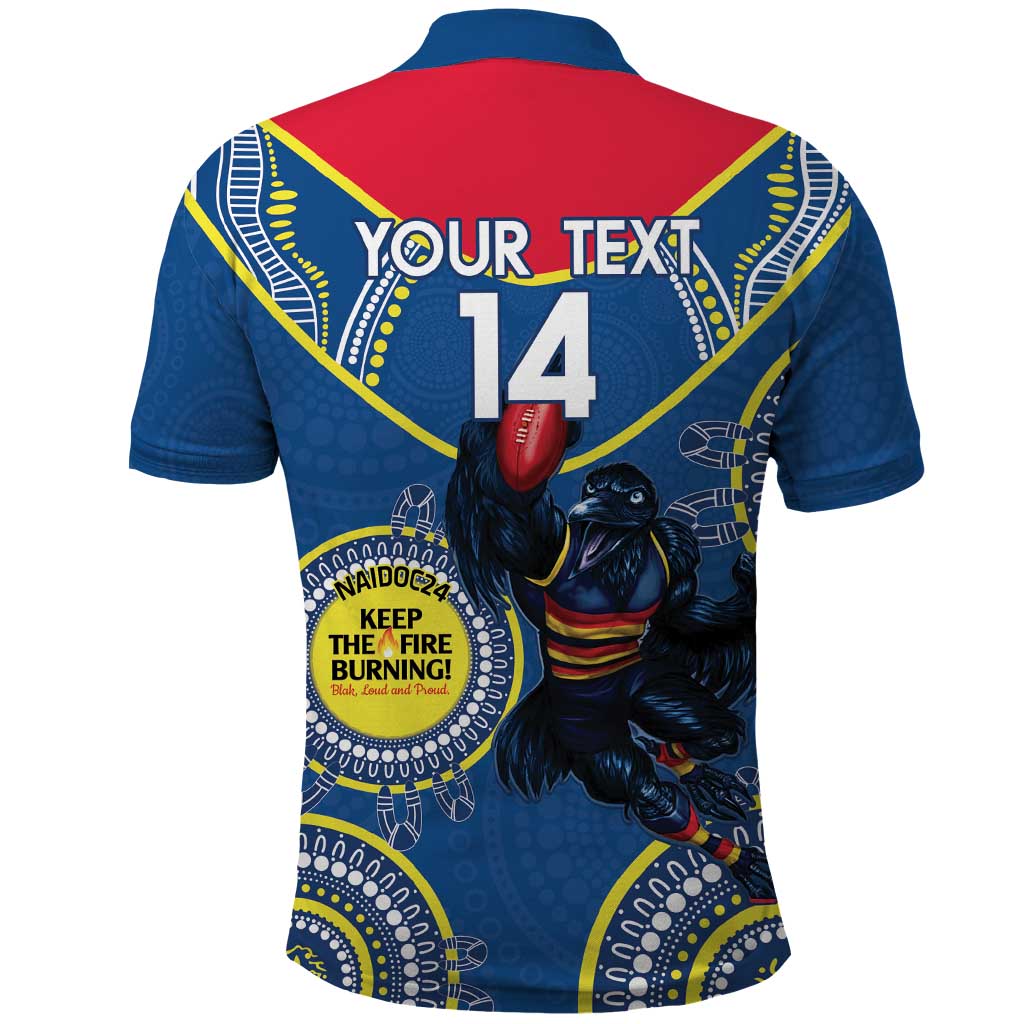 Custom AFL Crows NAIDOC Week Polo Shirt Keep The Fire Burning Indigenous Art - Vibe Hoodie Shop