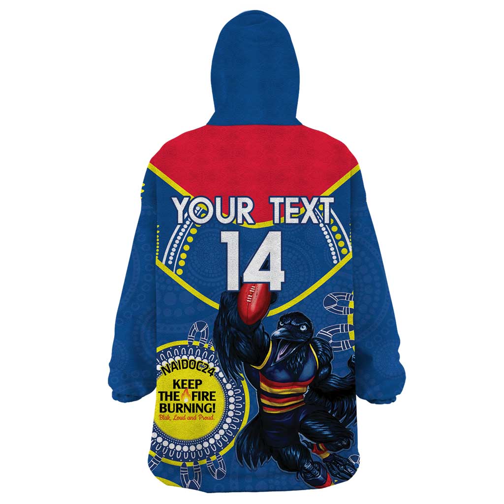 Custom AFL Crows NAIDOC Week Wearable Blanket Hoodie Keep The Fire Burning Indigenous Art - Vibe Hoodie Shop