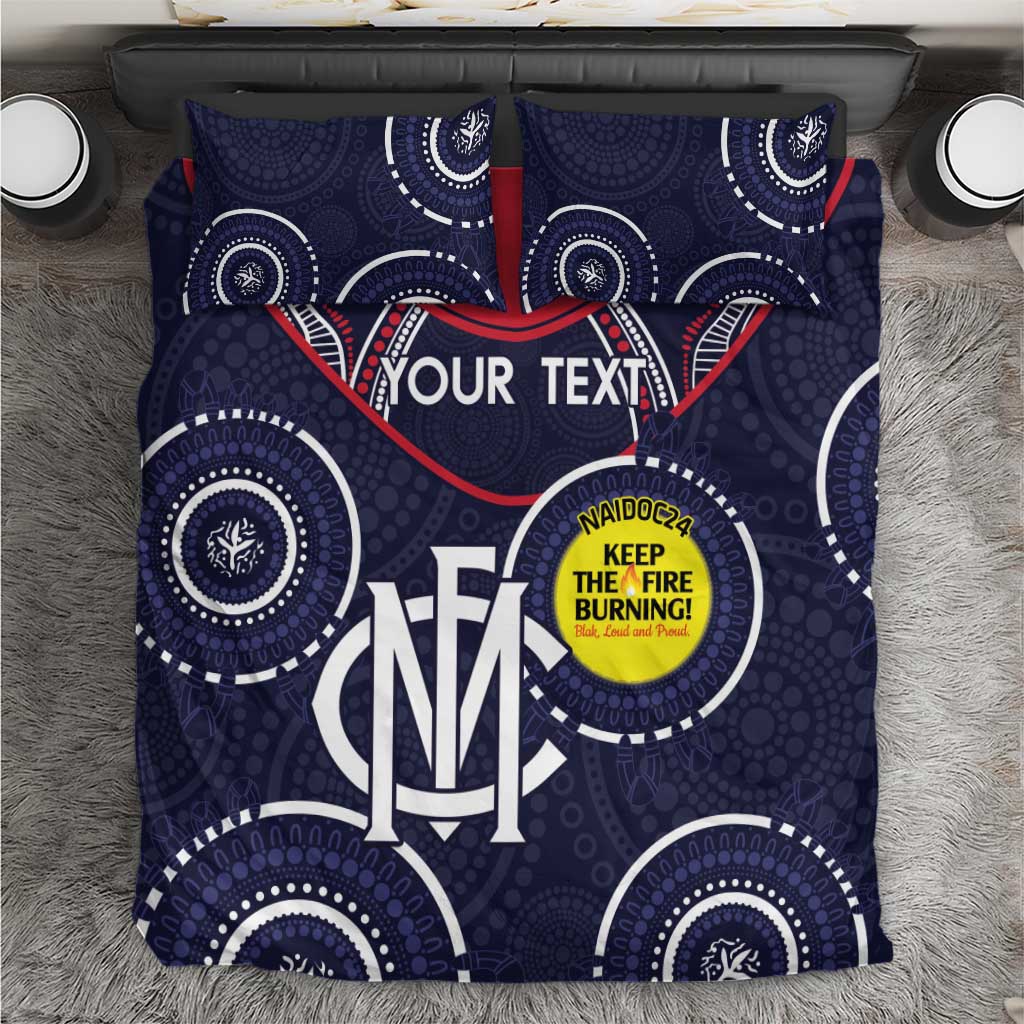 Custom AFL Demons NAIDOC Week Bedding Set Keep The Fire Burning Indigenous Art - Vibe Hoodie Shop