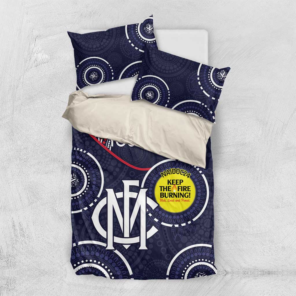 Custom AFL Demons NAIDOC Week Bedding Set Keep The Fire Burning Indigenous Art - Vibe Hoodie Shop