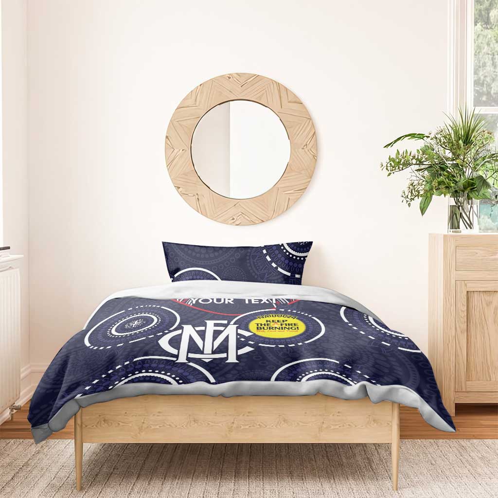 Custom AFL Demons NAIDOC Week Bedding Set Keep The Fire Burning Indigenous Art - Vibe Hoodie Shop