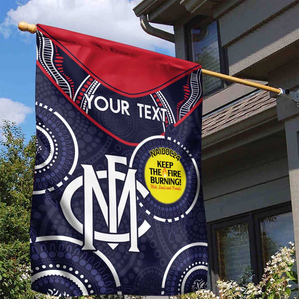 Custom AFL Demons NAIDOC Week Garden Flag Keep The Fire Burning Indigenous Art - Vibe Hoodie Shop