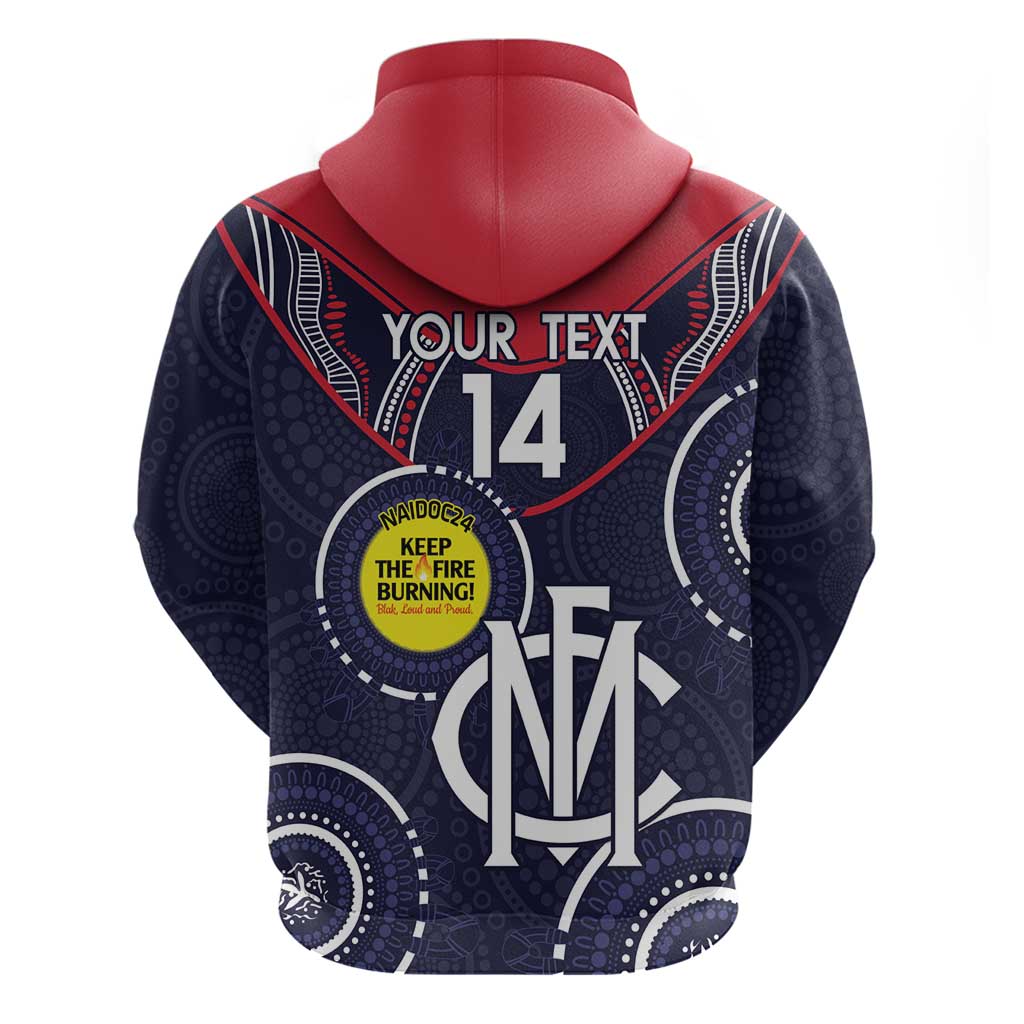 Custom AFL Demons NAIDOC Week Hoodie Keep The Fire Burning Indigenous Art - Vibe Hoodie Shop