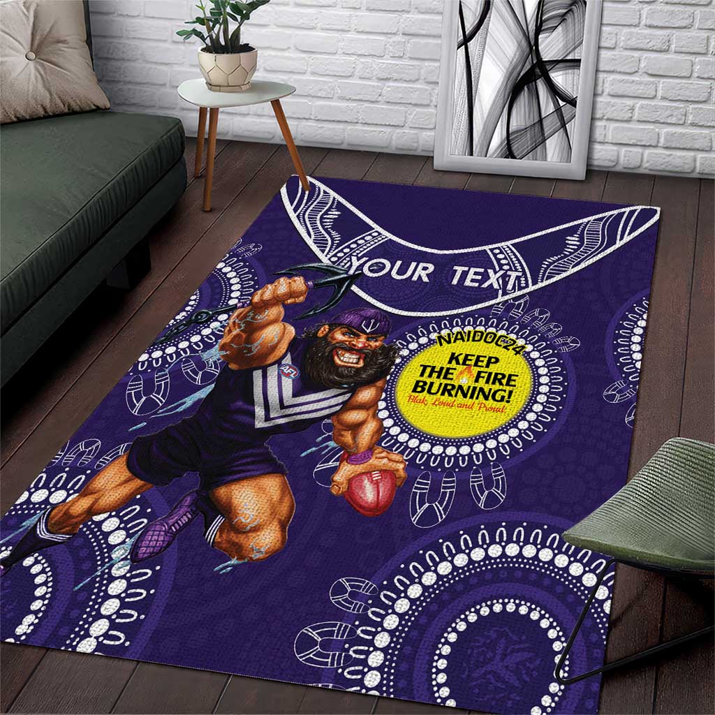 Custom AFL Dockers NAIDOC Week Area Rug Keep The Fire Burning Indigenous Art - Vibe Hoodie Shop