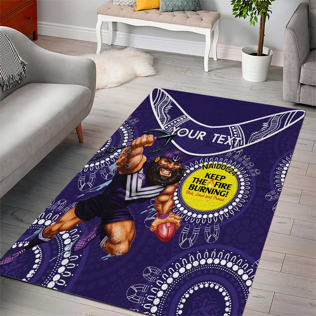 Custom AFL Dockers NAIDOC Week Area Rug Keep The Fire Burning Indigenous Art - Vibe Hoodie Shop