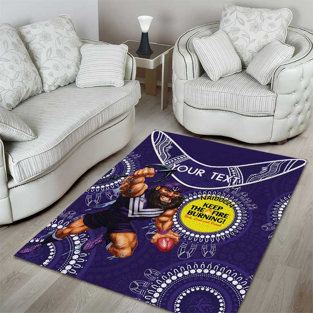 Custom AFL Dockers NAIDOC Week Area Rug Keep The Fire Burning Indigenous Art - Vibe Hoodie Shop